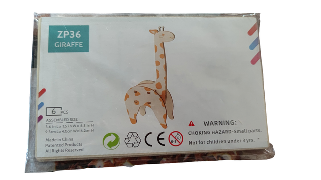 Puzzle 3D girafe 3+