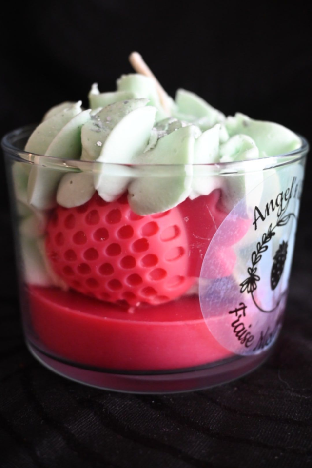 Bougie Fraise Menthe – Parfum Frais, Fruité &amp; Naturel
