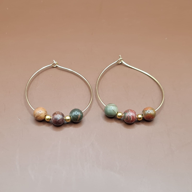 Créoles Jaspe polychrome