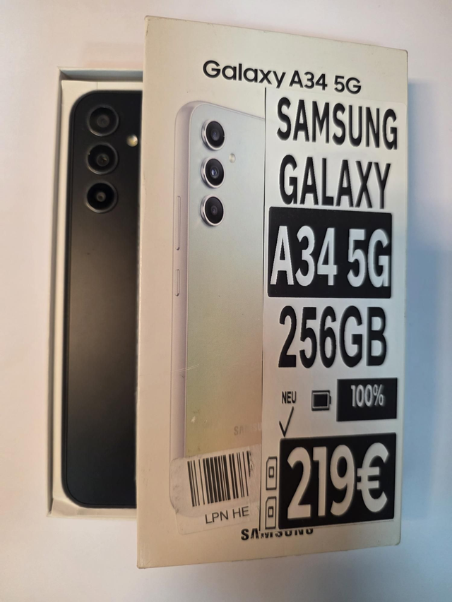 📱 Samsung Galaxy – A34 5G – 256GB – Schwarz