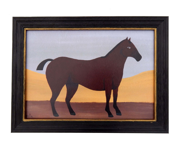 Framed Fine Art Print - Naive Prize Bay Horse