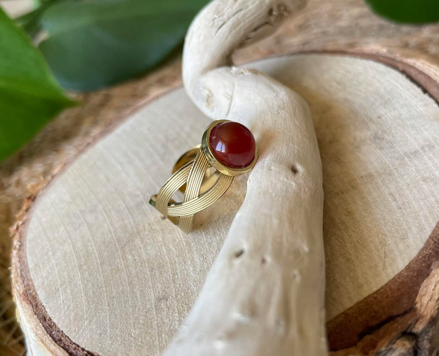 Bague anneaux mêlés