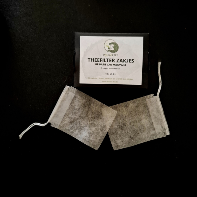 Theefilterzakjes maisvezel - ecologisch afbreekbaar - 100st/pc (filterbags corn fiber - biodegradable)
