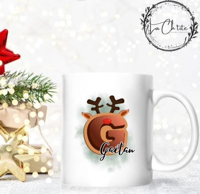 Mug Prénom Personnalisé Renne