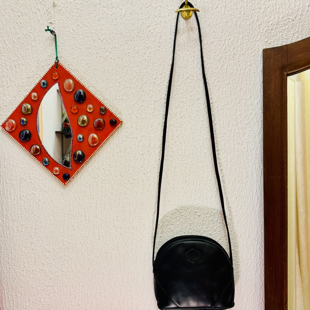 Bolsa Mensageiro Preta em Napa