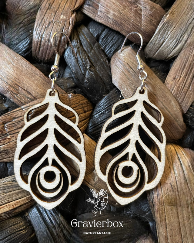 Holzohrringe Naturfantasie #8