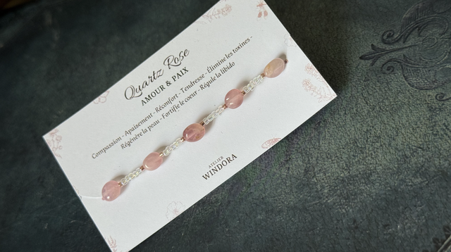Bracelet élastique | Quartz Rose 2