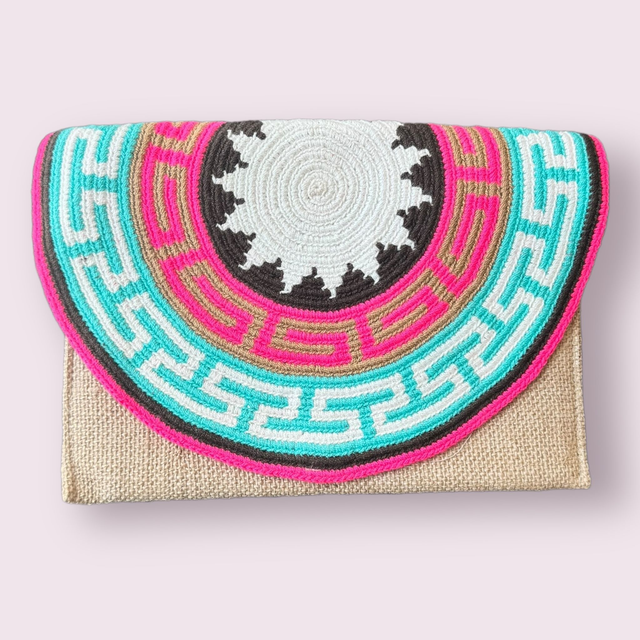 Pochette Juta e Uncinetto