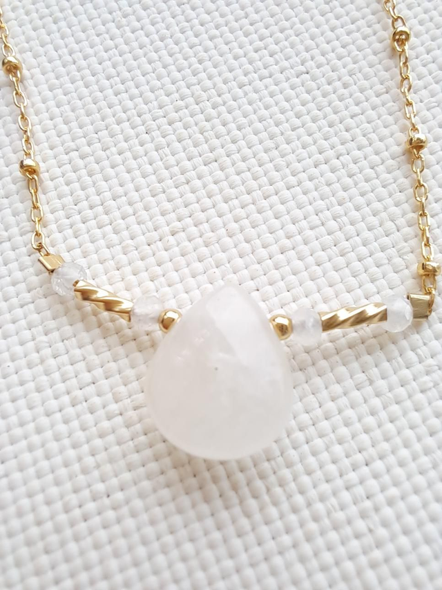 ALBA - gold-filled - Pierre de lune - cristalderoche - collier