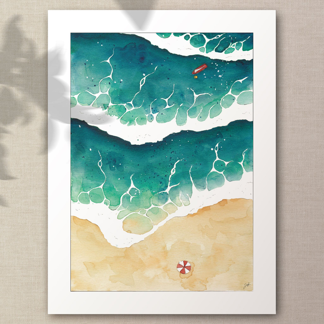 Affiche 30x40 - Bord de Mer - Émeraude