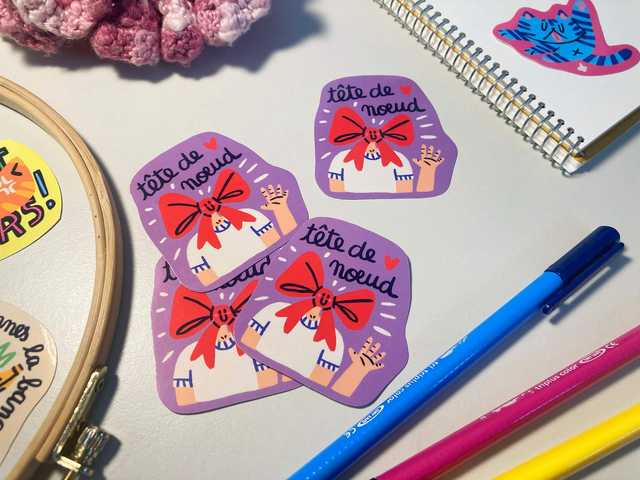 Sticker "Tête de noeud" 🎀🤓