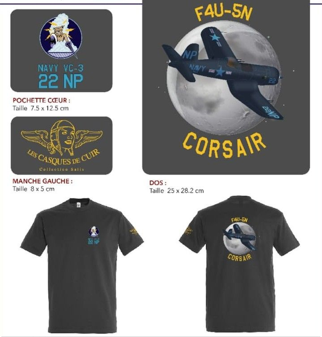 T-Shirt Corsair   modèle 2024 Gris