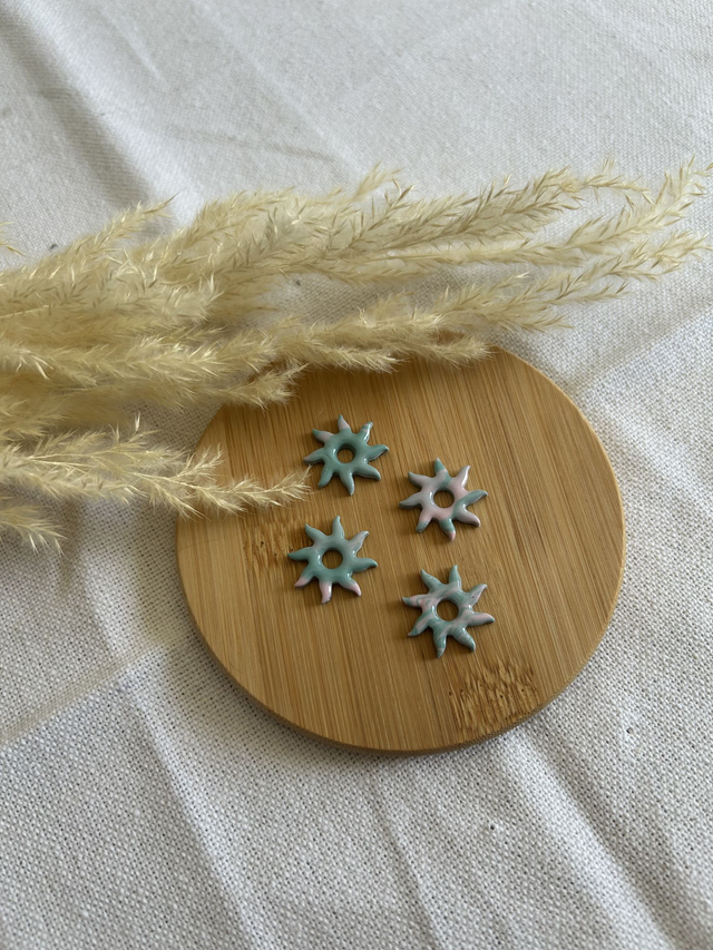 Pampilles Sun bleu et rose 