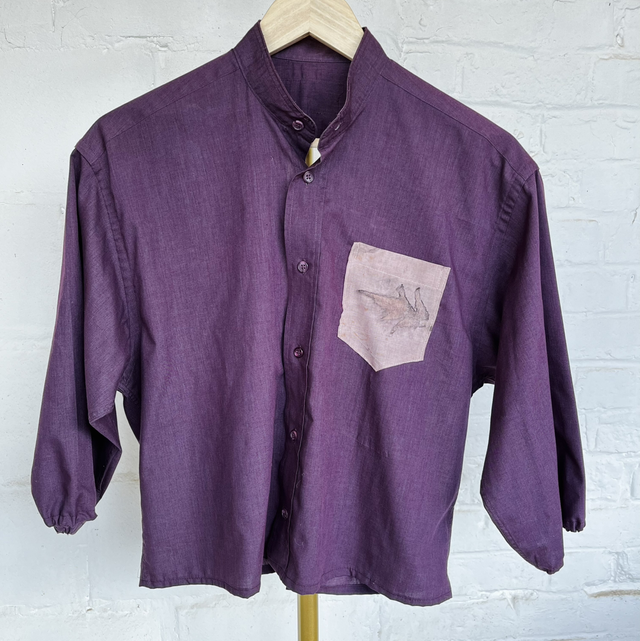 Collection Sumac - Chemise nouée dos pourpre