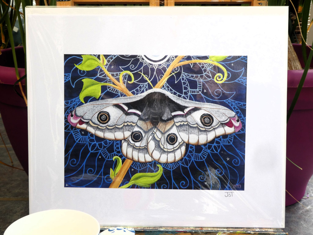 Open Edition Fine Art Print, from my "Beautiful Bugs" collection, "Let the Moonlight Glow" 