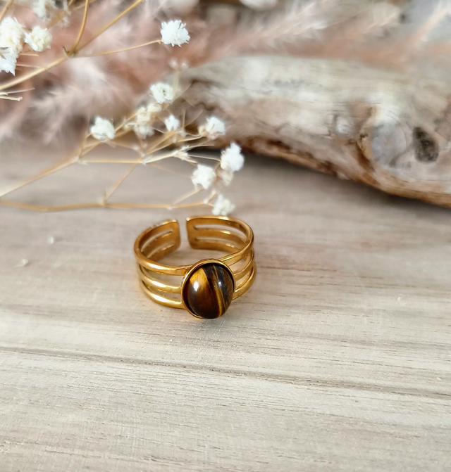 Bague Azur Oeil de tigre