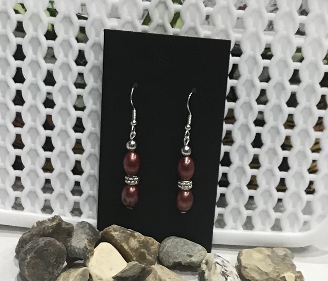 Burgundy Dangling Earrings- BDG11