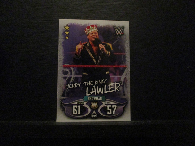 Jerry "The King" Lawler - W Legends Slam Attax Live Original Trading Card #287