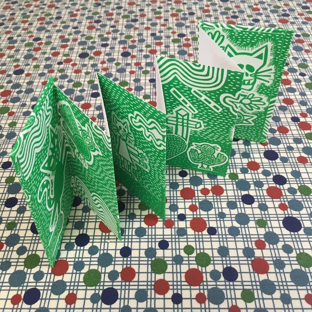 « Vertige » leporello - linogravure