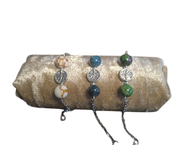 Bracelets en Perles avec perles naturelle et acier inoxydable - Élégance et Style