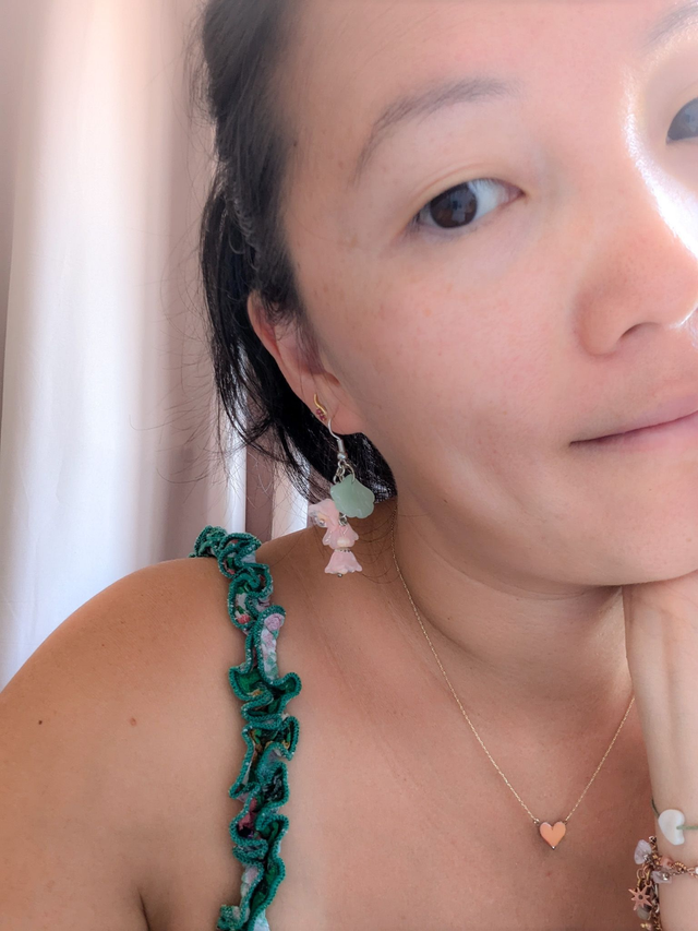 Boucle d’oreilles Pompon fleur 