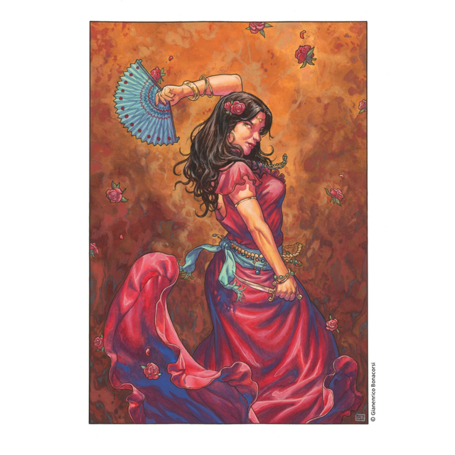 Ex-libris A5 signé Gianenrico Bonacorsi / Carmen limité à 200 ex