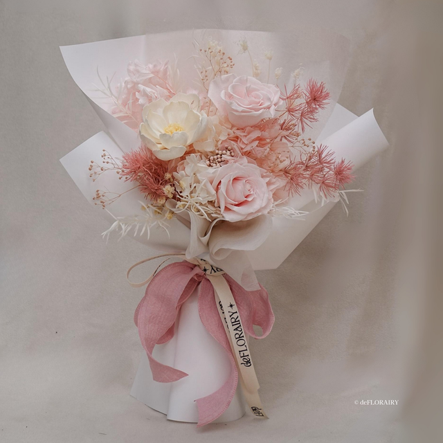 Preserved Rose Bouquet | Pastel Pink Flowers | Next-Day Flower Delivery in Bristol | UK-Wide Delivery