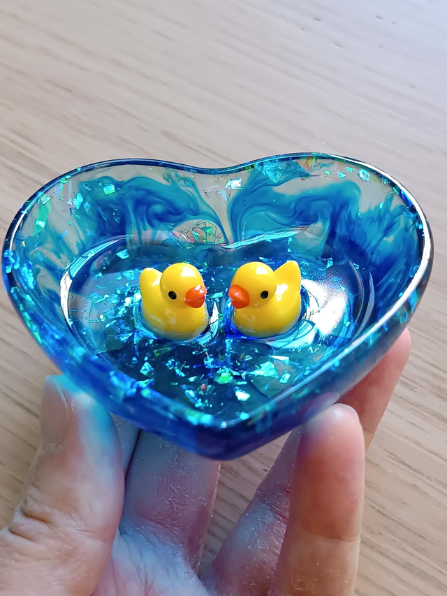 Plato de Corazón con Patos 