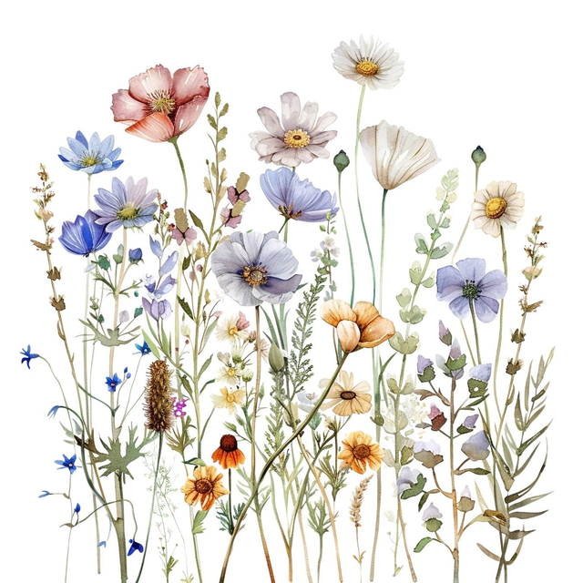 Cosmetic bags flower designs