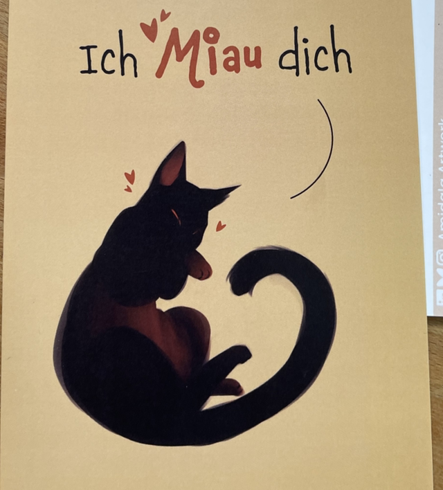 Postkarte - Ich Miau dich