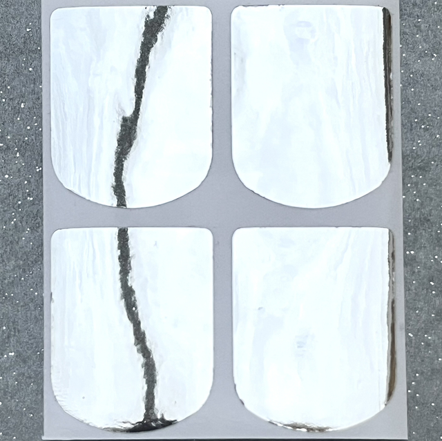 Sliver Chrome Stickers (Set of 4)