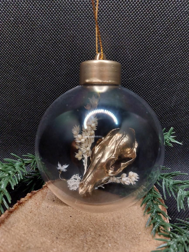 Boule de Noël renard doré 