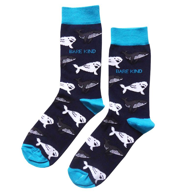 'Save the Whales' Bamboo Socks, Bare Kind - adult