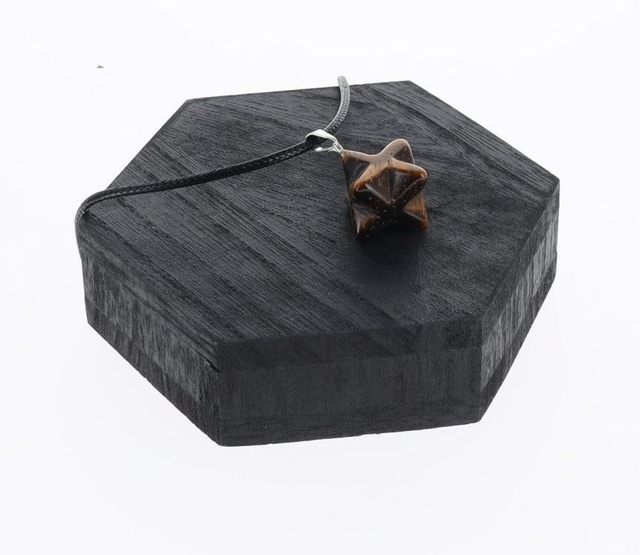 Pendentif Merkaba Œil de tigre