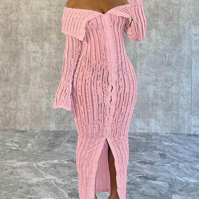Robe « Torsade Rose »