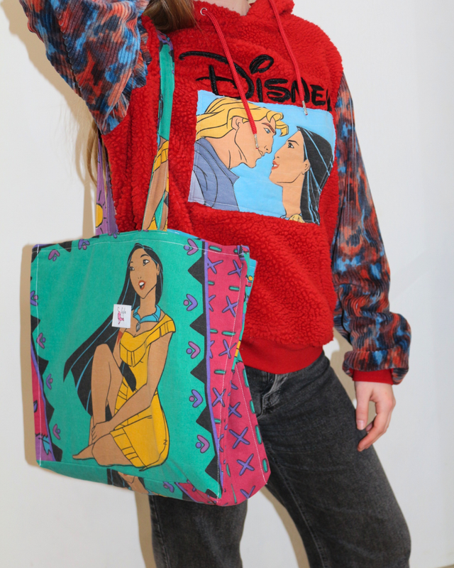 🍂 Sac Cabas Upcyclé – Modèle Unique « Pocahontas »