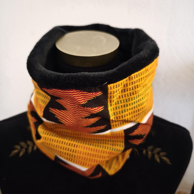 Snood orange noir 