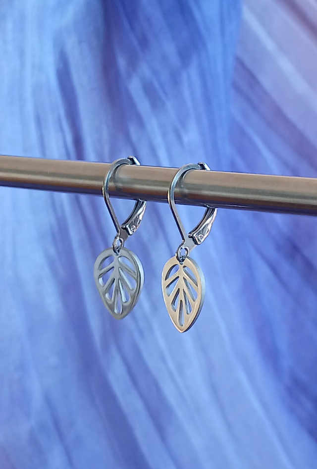 Boucles d'oreilles Feuille ovée