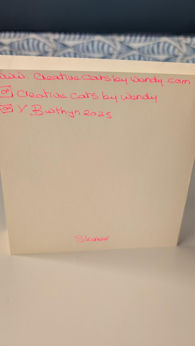 Art Skipper the Cat Creative Cats by Wendy Card