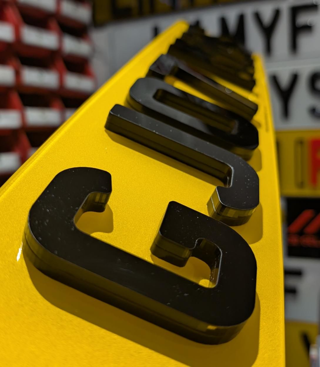 10mm Gloss Black 4D Laser Cut