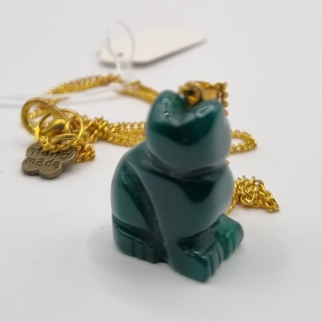 Ketting hanger poes, hond of dolfijn van Edelsteen