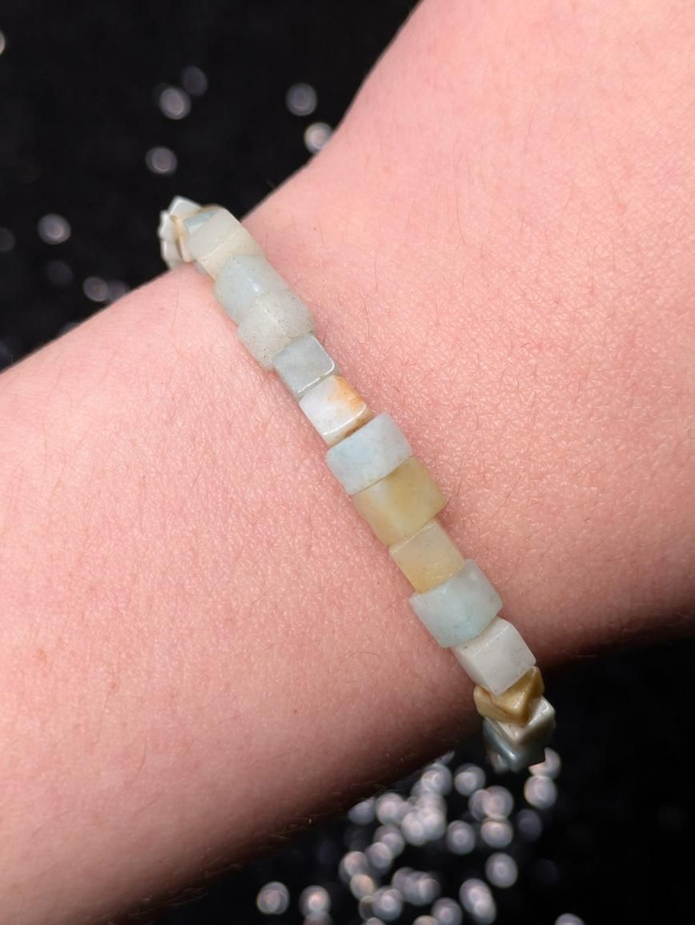 Bracelet amazonite carré 