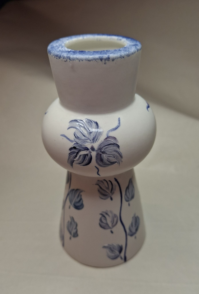Vase ceramique PM bleu et blanc