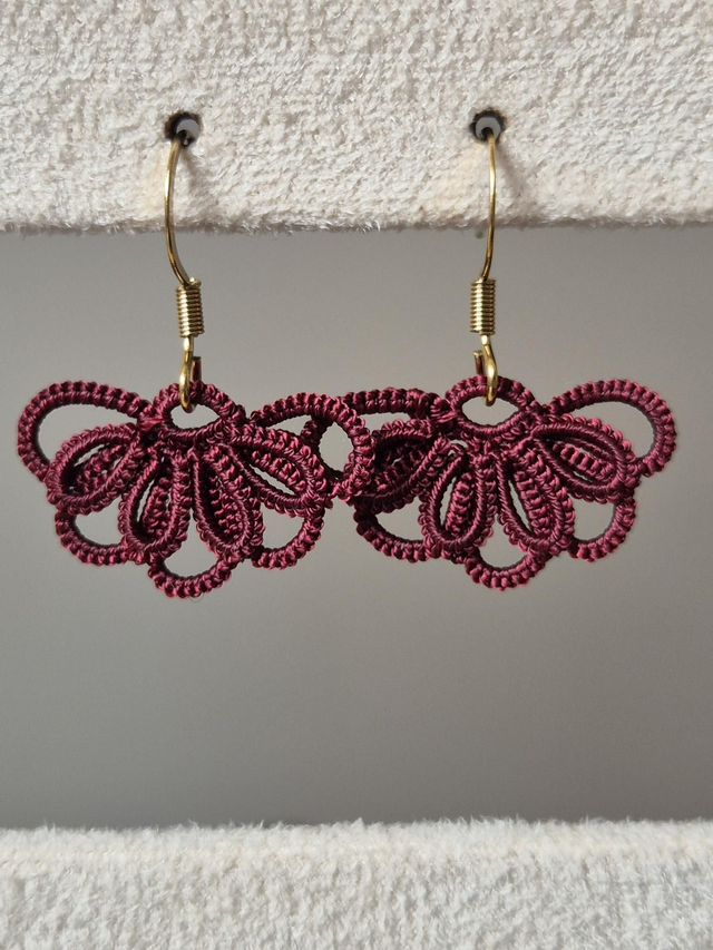 Boucles d'oreille en dentelle Ophélie - sans perles