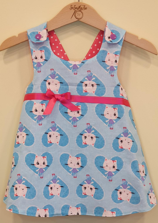 4-6 months 'Scarlet' reversible dress