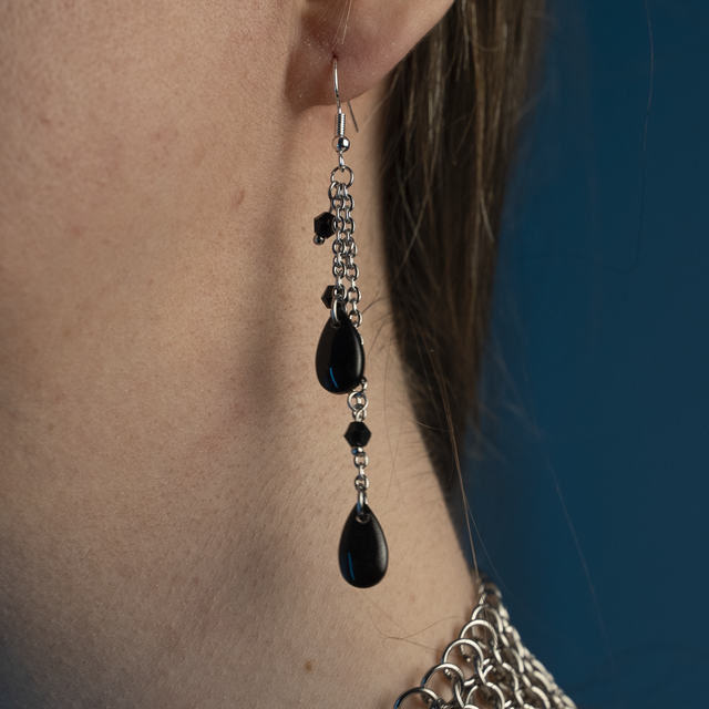 Báthory - Boucles d'oreilles argentées