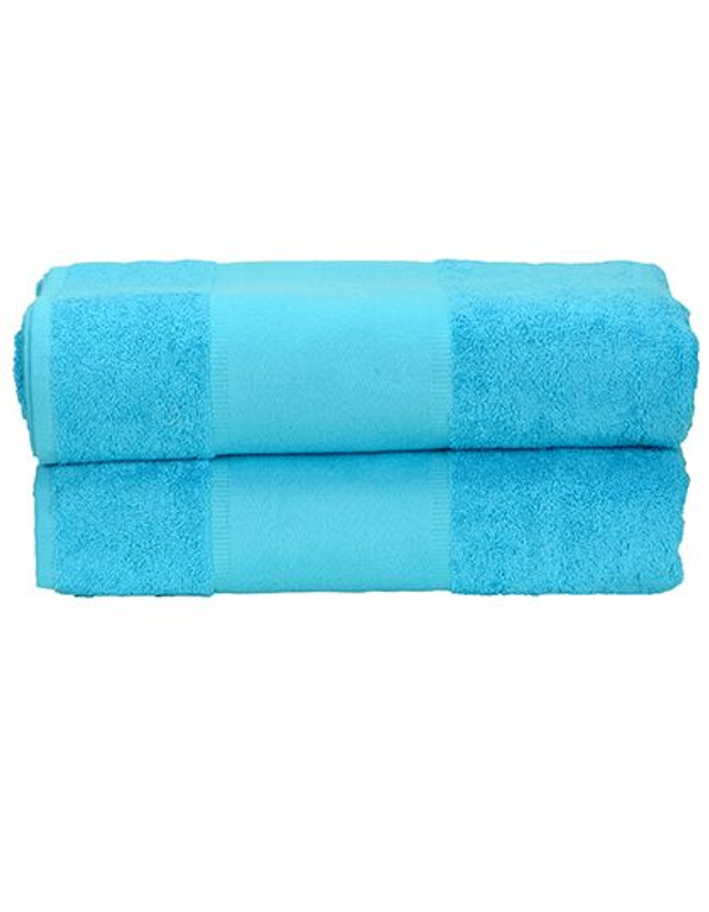 Drap de bain Aqua Blue brodé avec prénom