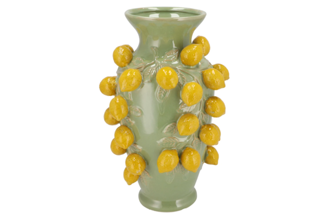 Fruit lemon pistache vase 