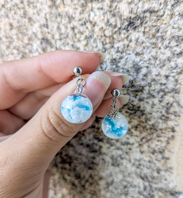 Pendientes de cielo azul mini 