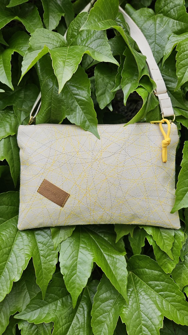 CRAZY STRIPES lemon clutch kis válltáska